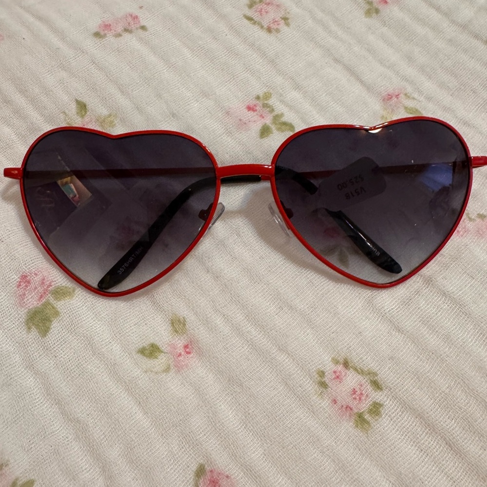 Heart-Shaped Red Sunglasses
